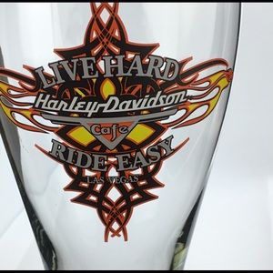 Harley Davidson Tall Beer Glass Pilsner Las Vegas